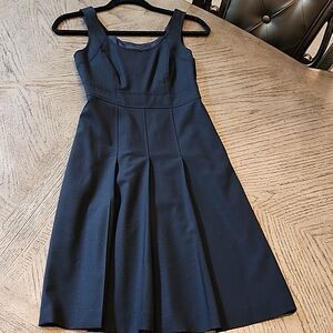Thoery size 0 black mid length pleated dress NWOT